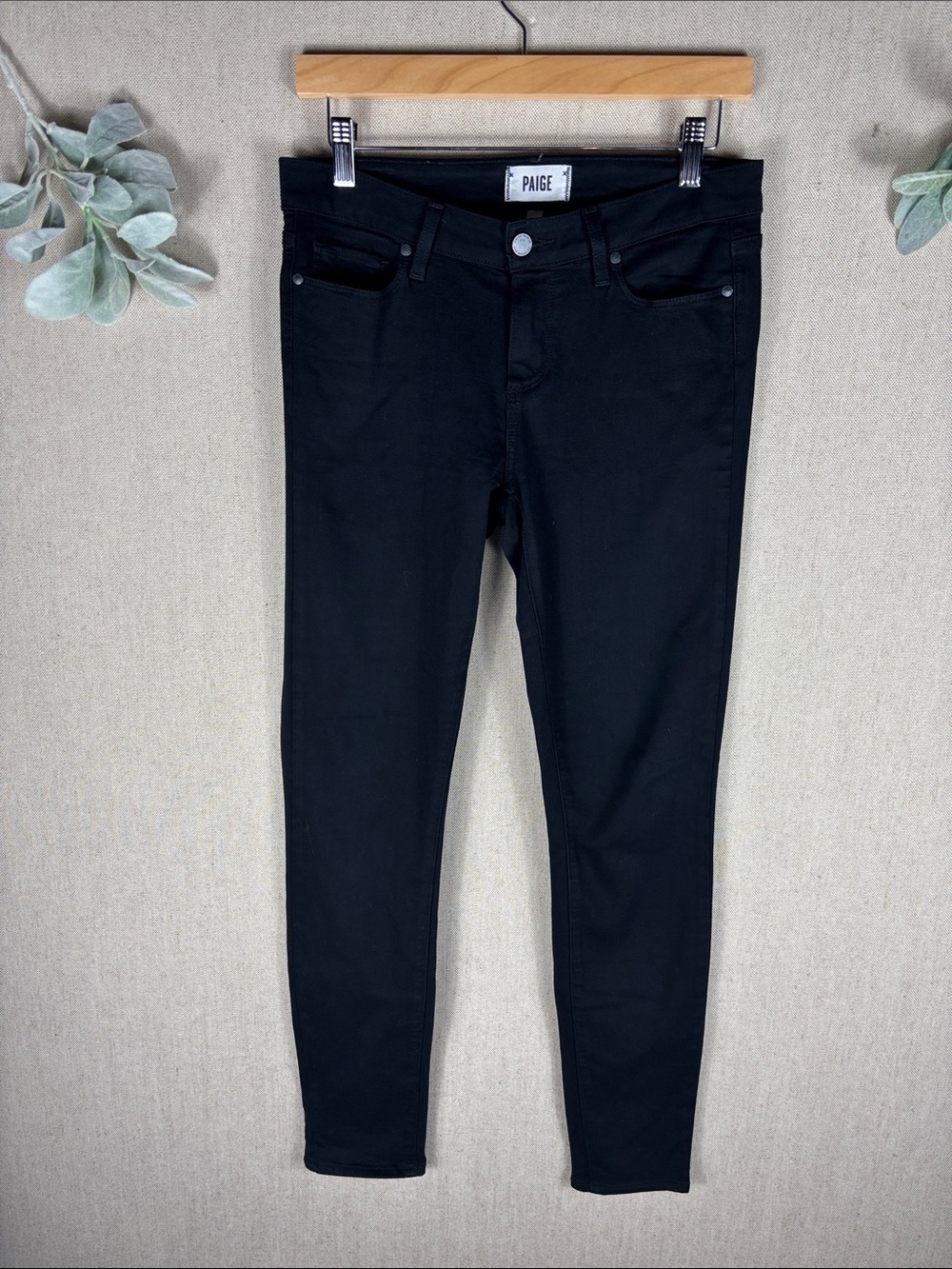 PAIGE > Black Verdugo Ultra Skinny High-Rise Jeans 28